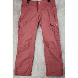 Kuhl Pants Womens Size 10 SHORT Red Cargo Pockets Outdoor Hiking Casual